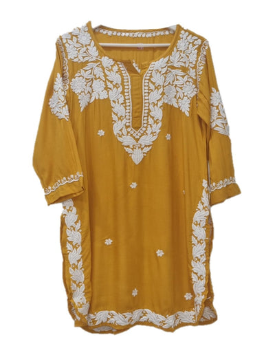 Mustard Yellow Chikankari Set