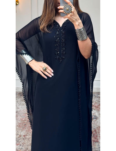 Black Viscose Kaftan