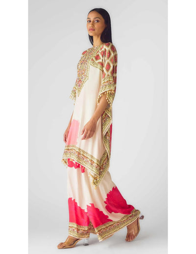 Ivory Muslin Embroidered Suit Set