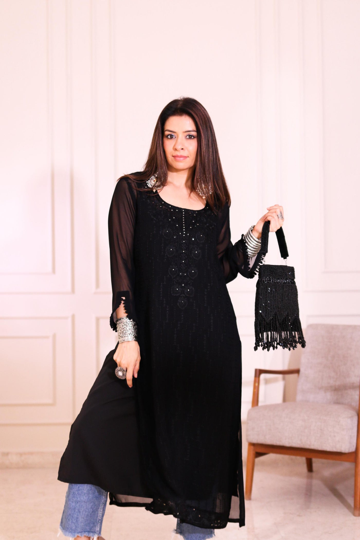 Black Long Kurti