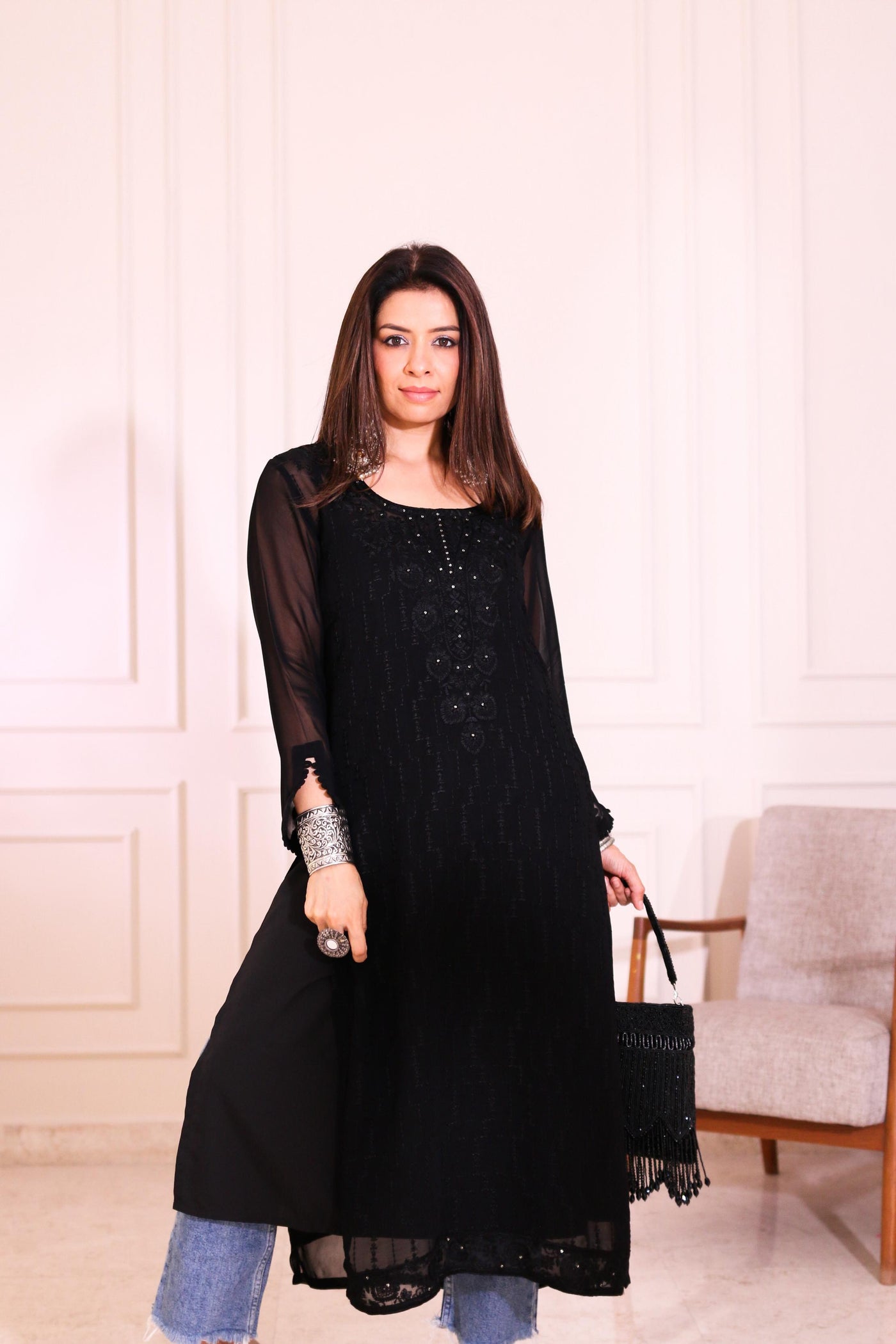 Black Long Kurti
