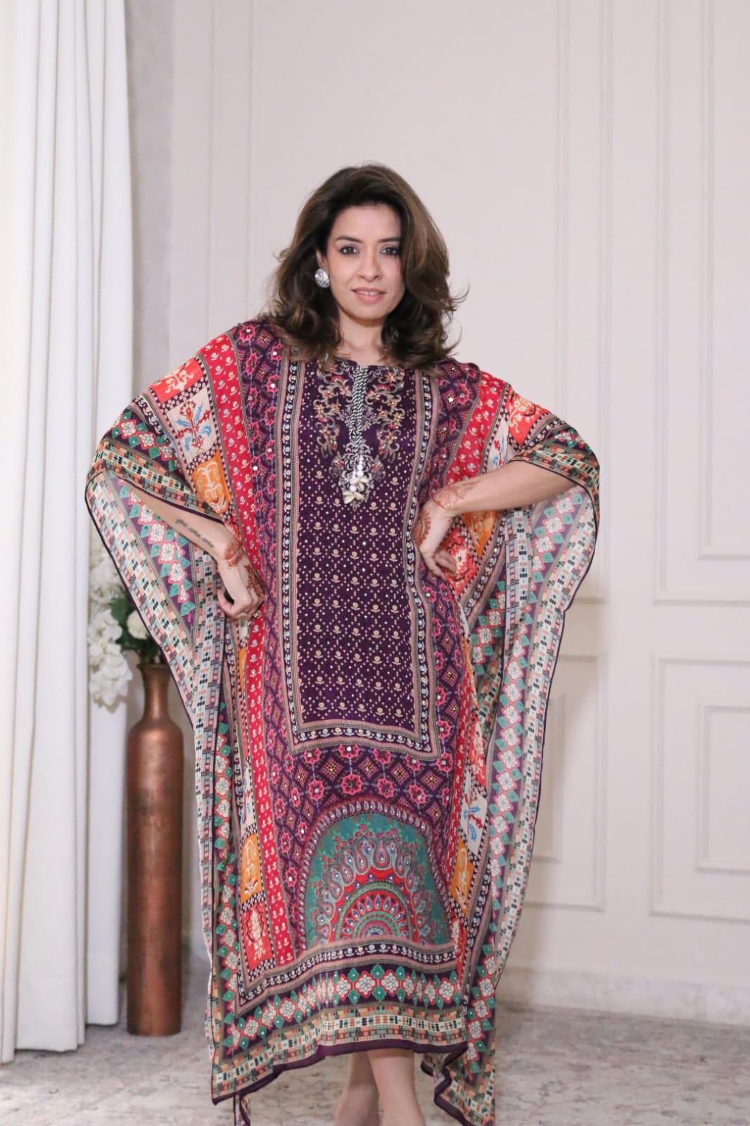 Classy Multi-color Embellished Kaftan
