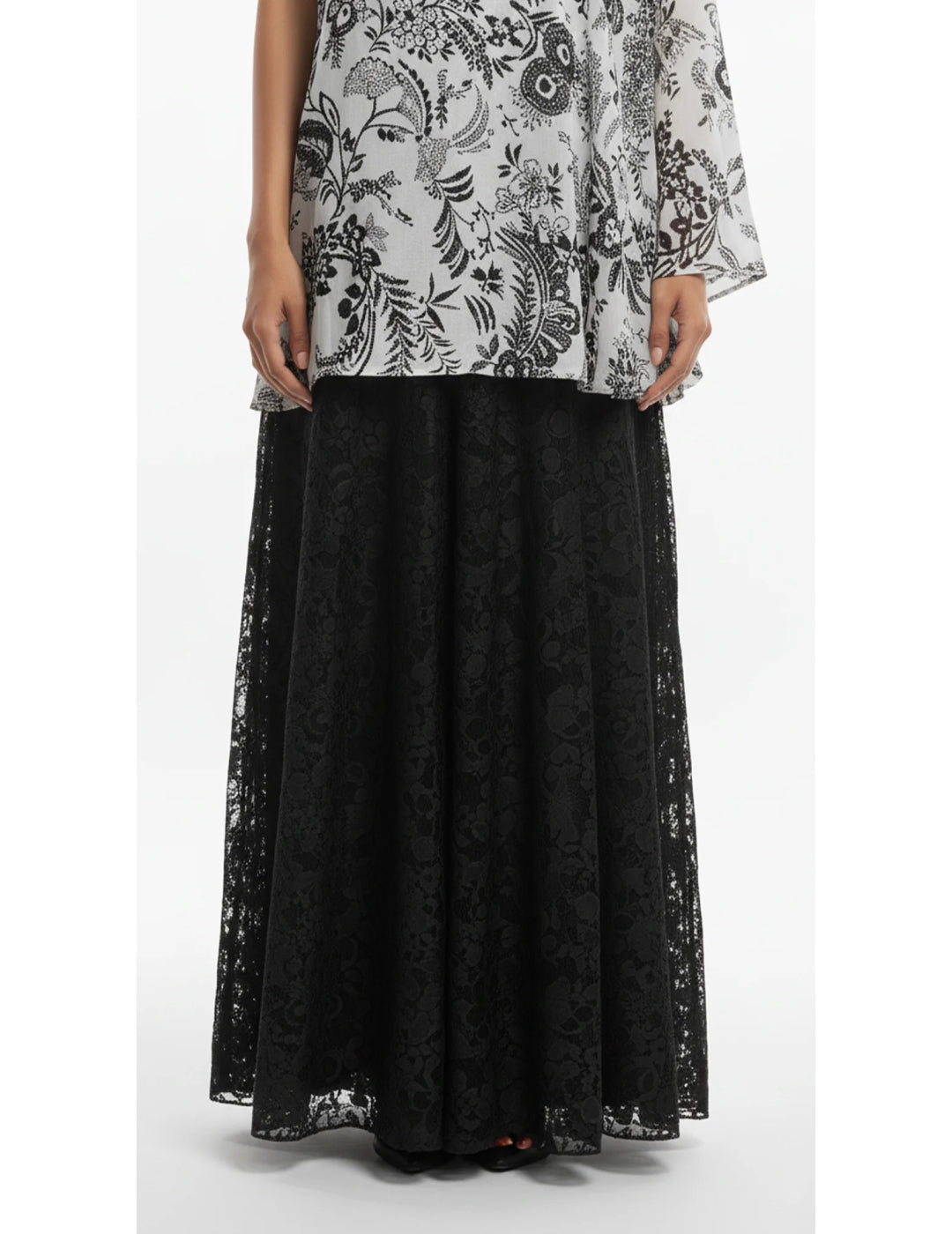 White Crepe Embroidered Sharara Set