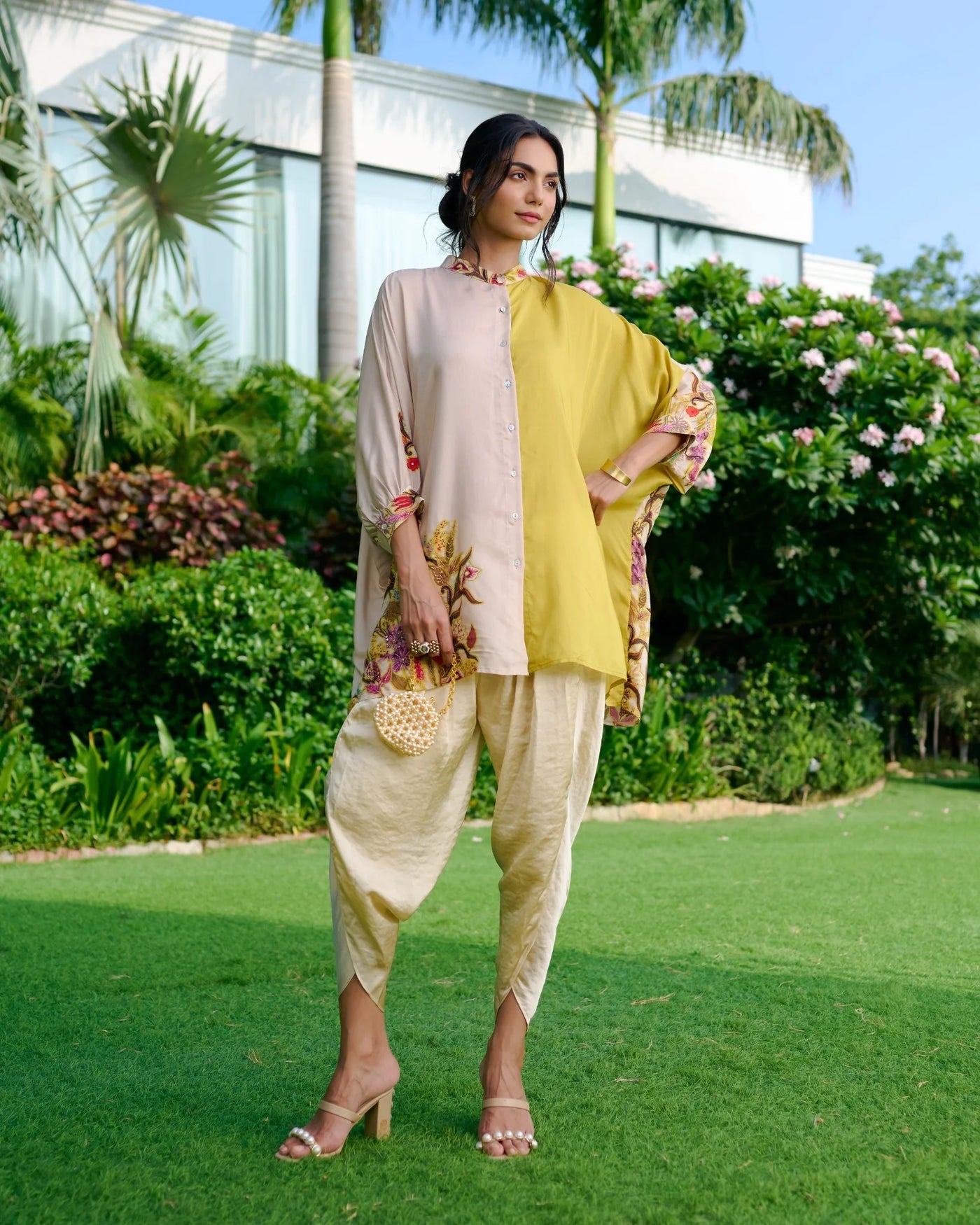 Yellow Aza Split Shirt