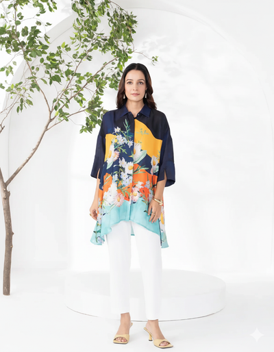 Yellow Side Panel Fiore Shirt