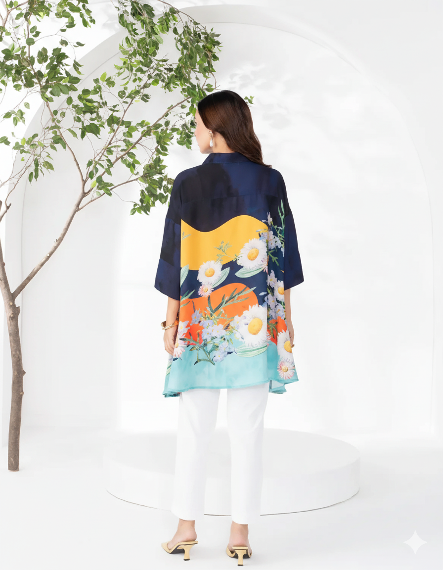 Yellow Side Panel Fiore Shirt