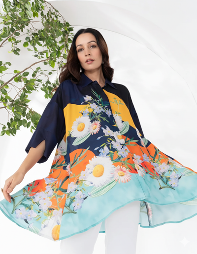 Yellow Side Panel Fiore Shirt