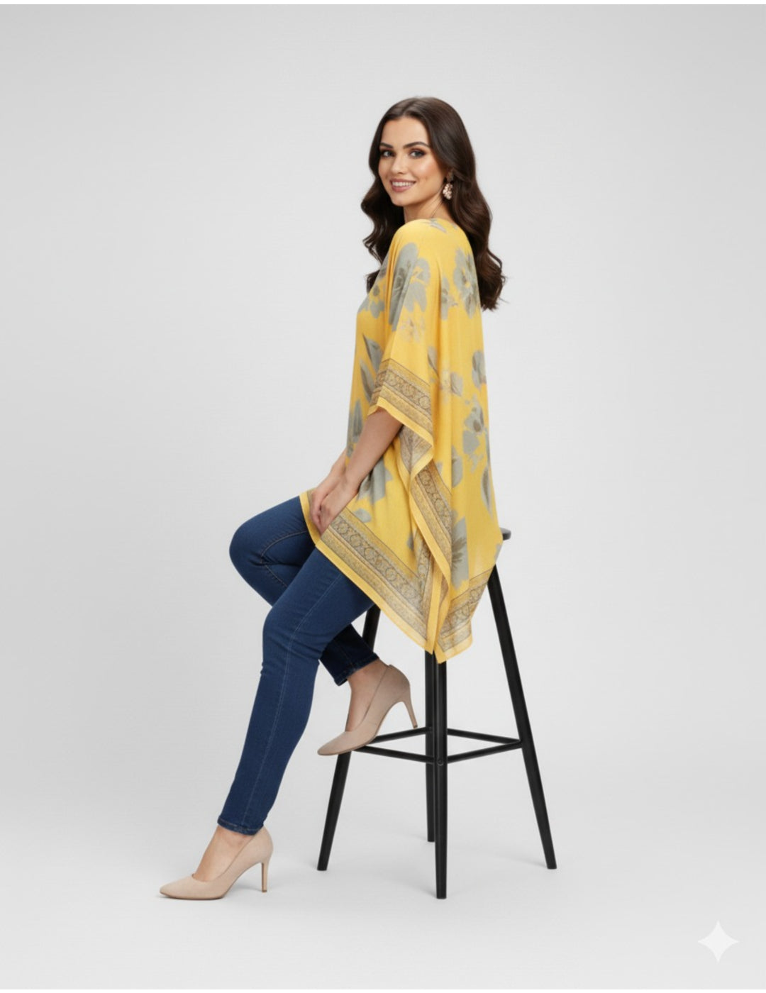 Yellow Floral Kaftan