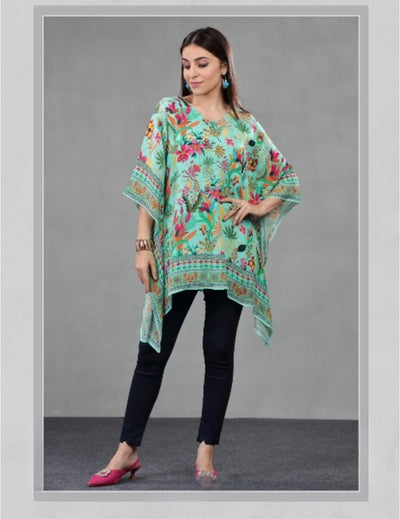 Floral Green Kaftan