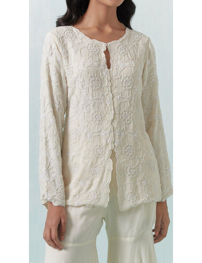 Ivory Embroidered Co-ords