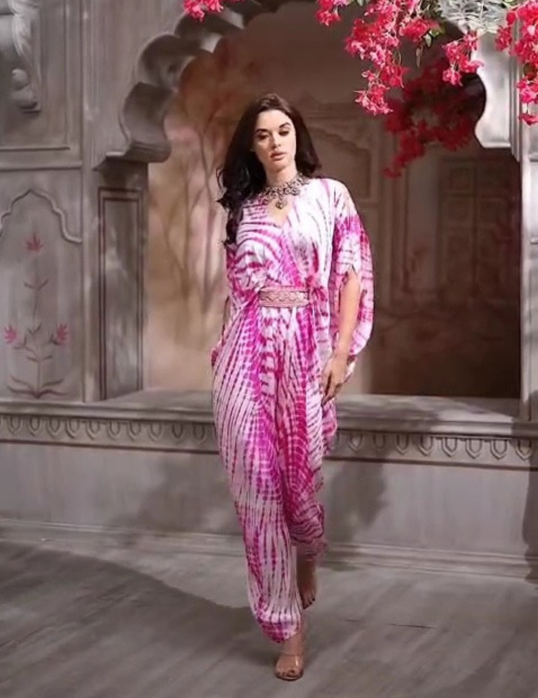 Pink Bandhani Jumper for Women