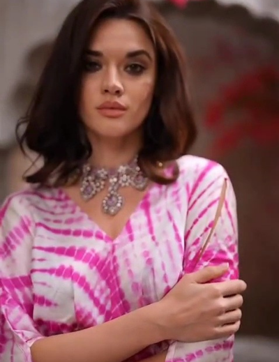 Pink Bandhani Jumper for Women