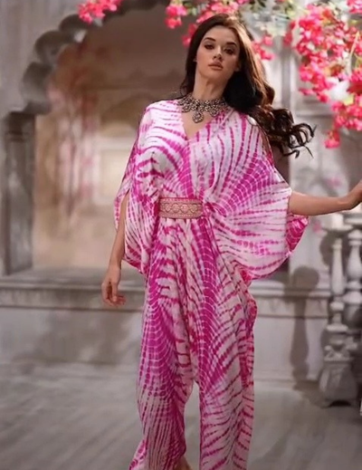Pink Bandhani Jumper for Women
