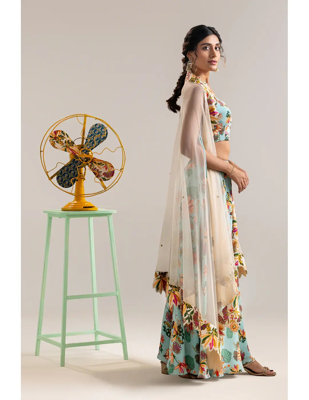 Aarani Rimmer Aarani Palazzo Set with Cape β Elegant Indian Party Wear Singapore ...
