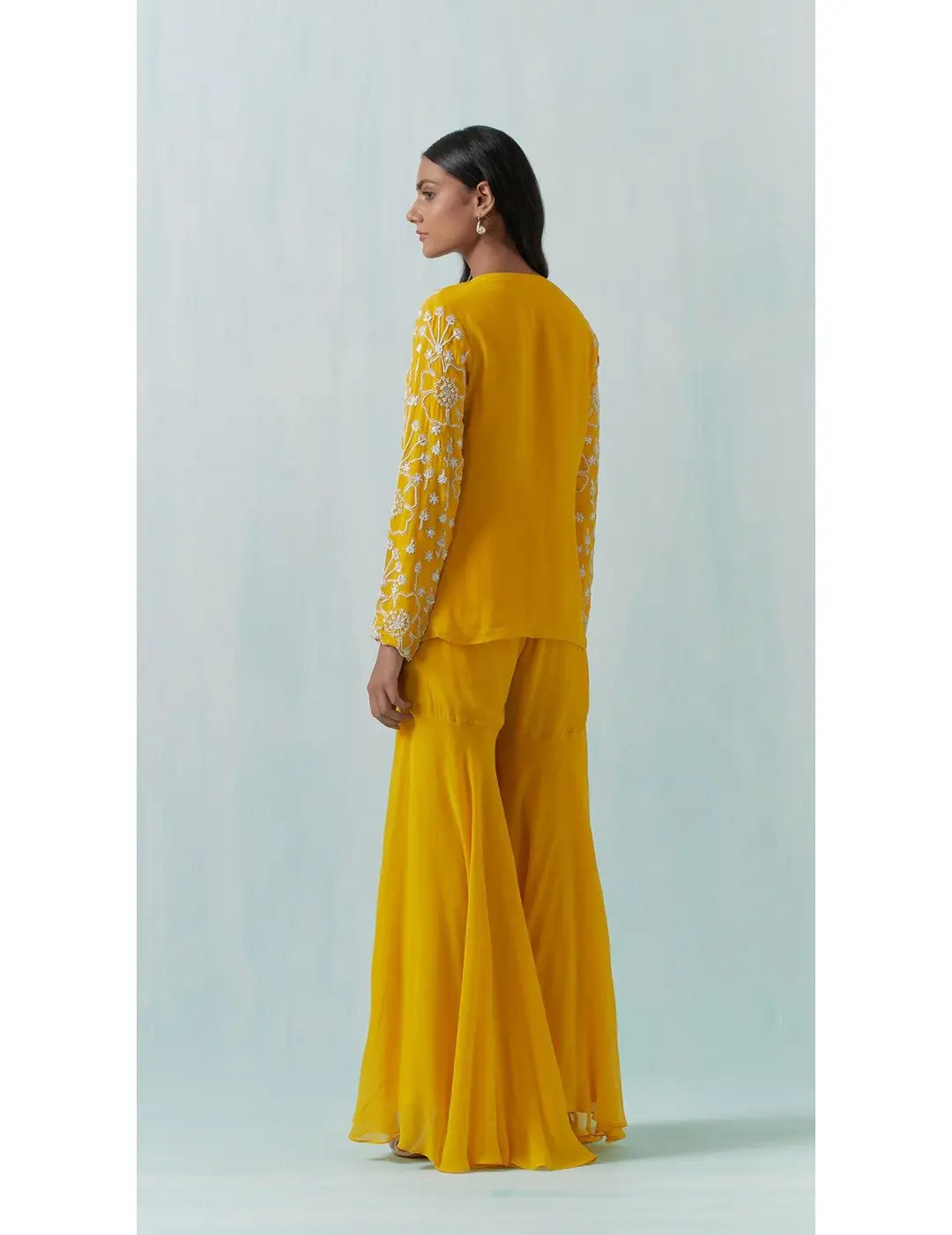 buy online Yellow Embroidered Co-ords 