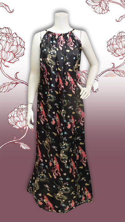 Black Floral Printed Dress online in singapore