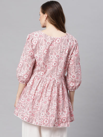 Floral Printed Short Kurti