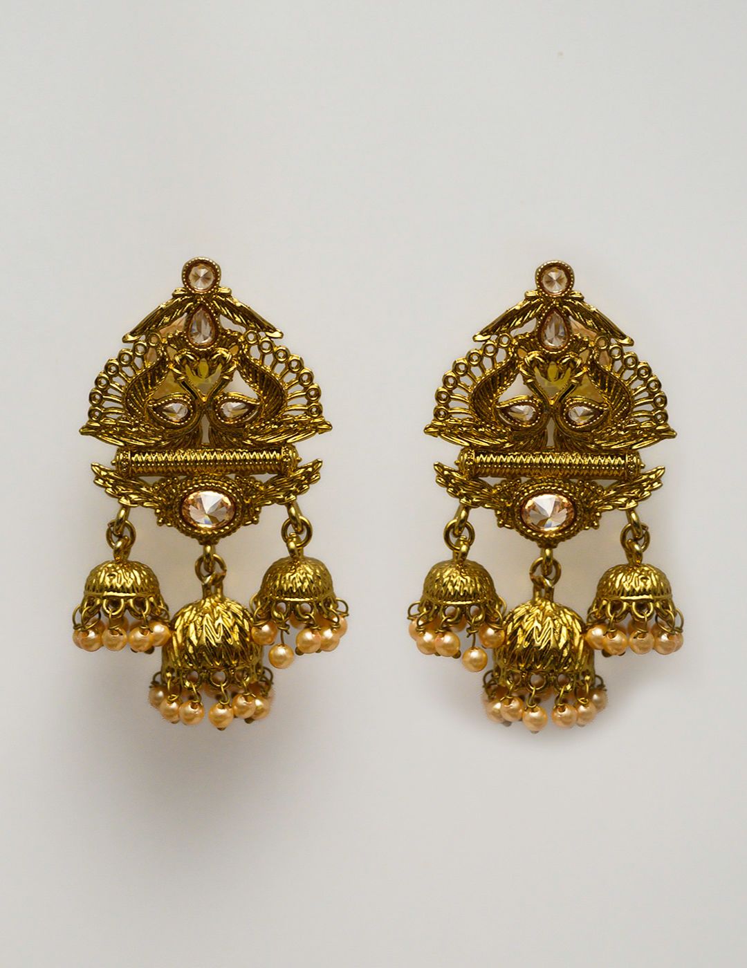 Golden Handicraft Anklet Earrings