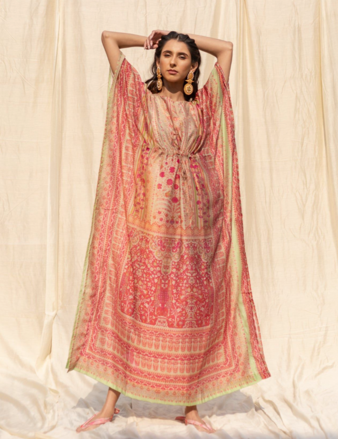 Romantic Pink Manifest Kaftan dress
