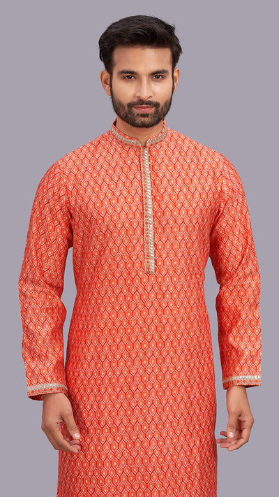 Printed Chanderi Kurta Set online